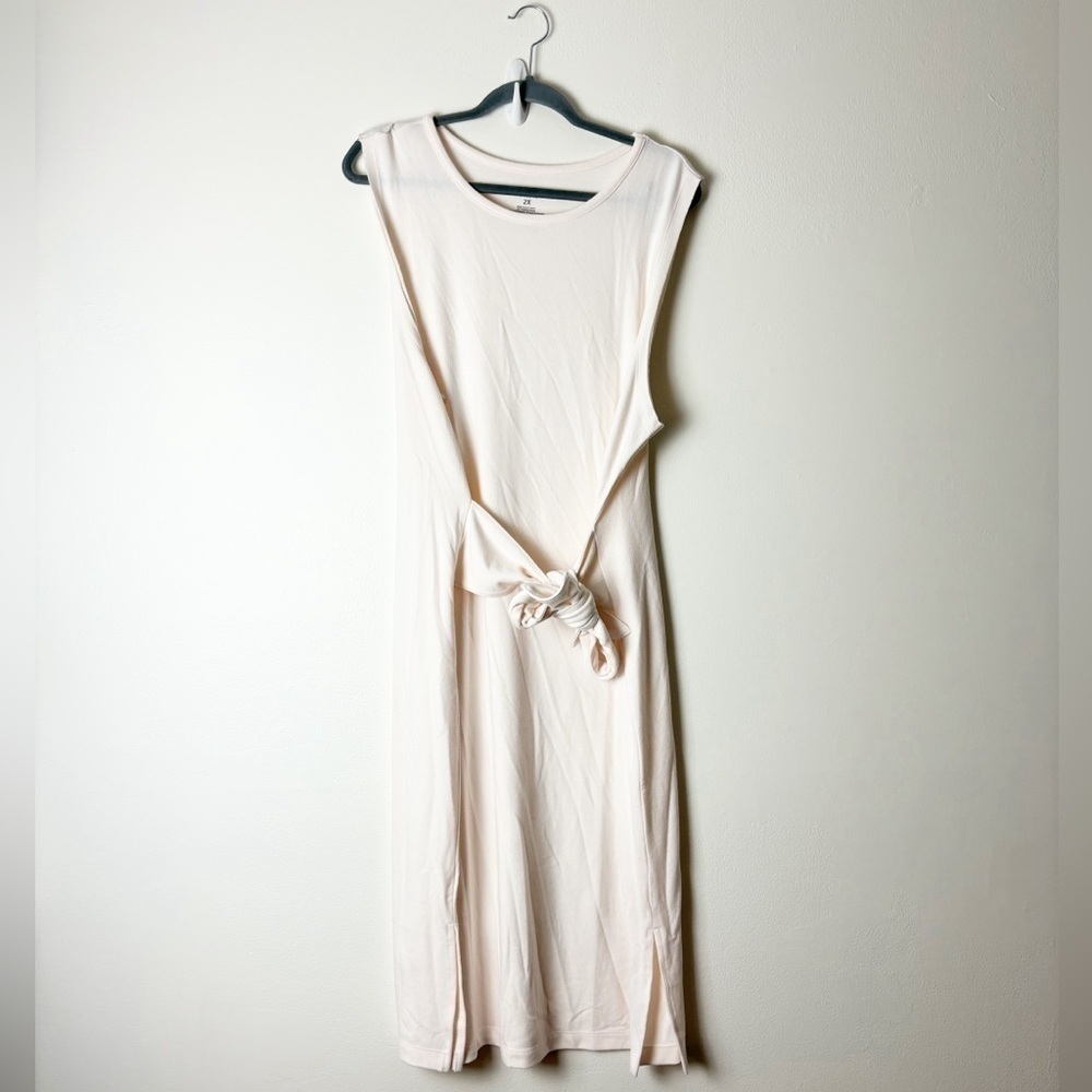 ADORE ME • NEW Women’s Amare Plus Bridal Blush Midi Jersey Knit Dress Size 2X